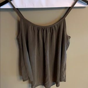 Olive green flowy tank top